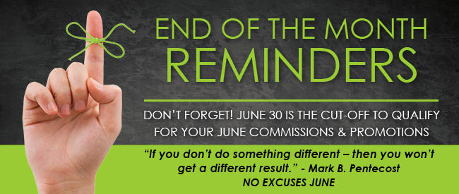 End of Month Reminders June 2013